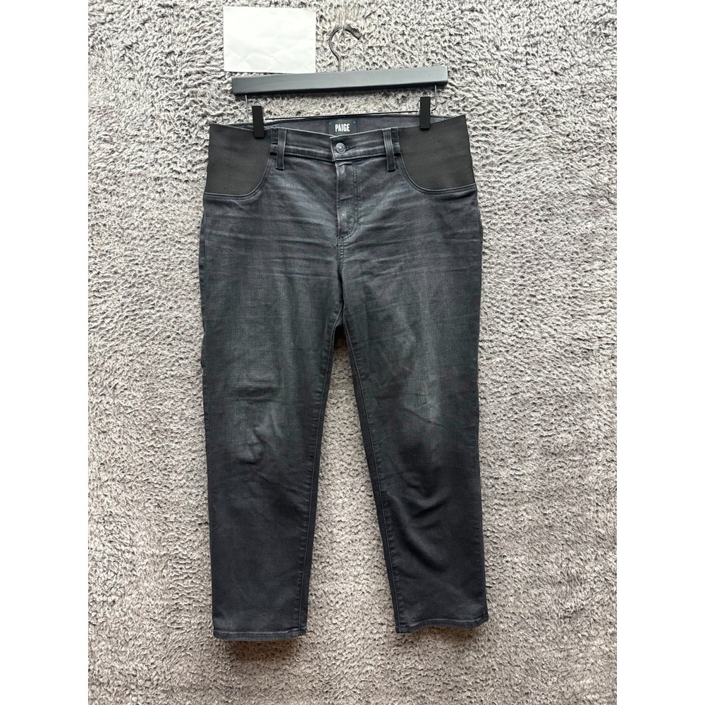 Paige Noella‎ Straight Maternity Denim Jean Black Willow Womens Size 28